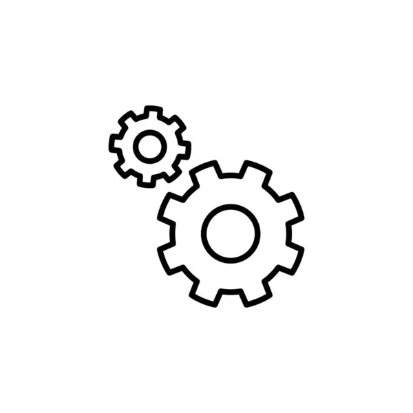 Setting Icon Web Mobile App Cog Settings Sign Symbol Gear — Wektor stockowy