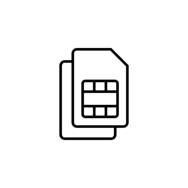 Sim Card Icon Web Mobile App Dual Sim Card Sign — Vector de stock