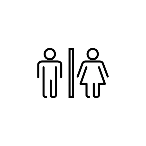 Значок Туалета Веб Мобильного Приложения Девушки Мальчики Уборные Знак Символ — стоковый вектор