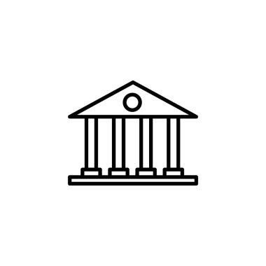 Bank icon for web and mobile app. Bank sign and symbol, museum, university
