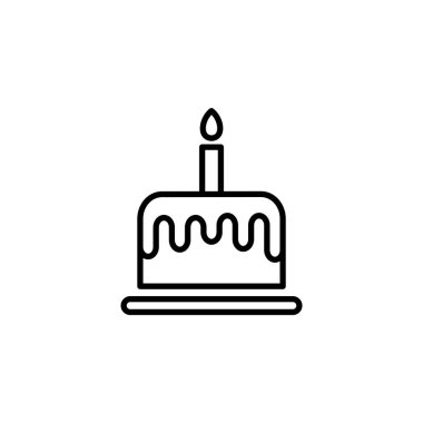 Cake icon vector for web and mobile app. Cake sign and symbol. Birthday cake icon