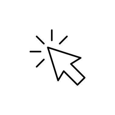 Click icon vector for web and mobile app. pointer arrow sign and symbol. cursor icon