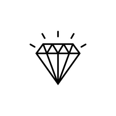 Diamond icon vector for web and mobile app. diamond gems sign and symbol