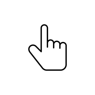 Hand cursor icon vector for web and mobile app. cursor sign and symbol. hand cursor icon clik