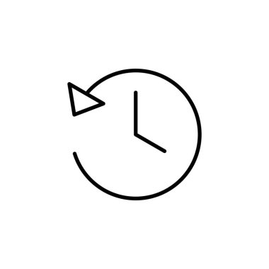 History icon for web and mobile app. recent event history sign and symbol