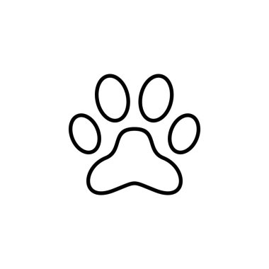Paw icon for web and mobile app. paw print sign and symbol. dog or cat paw