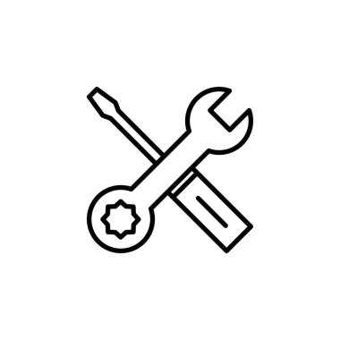 Repair tools icon for web and mobile app. tool sign and symbol. setting icon. Wrench and screwdriver. Service