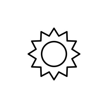 Sun icon for web and mobile app. Brightness sign and symbol.