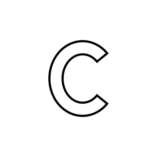 Copyright Icon Vector Web Mobile App Copyright Sign Symbol — 스톡 벡터