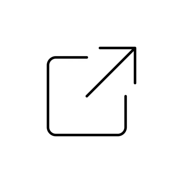 External Link Icon Vector Web Mobile App Link Sign Symbol — Stok Vektör