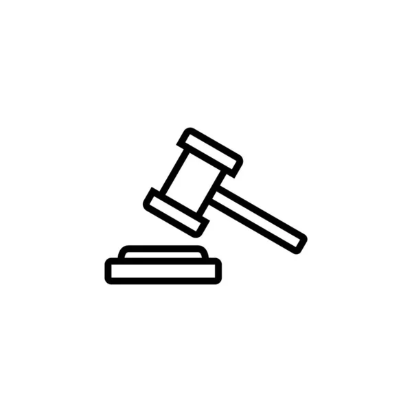 Gavel Icon Vector Web Mobile App Judge Gavel Sign Symbol — Stockvector