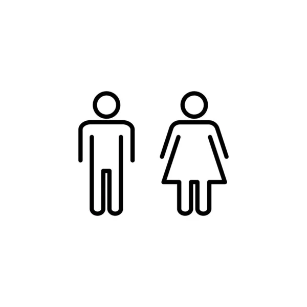 Man Woman Icon Web Mobile App Male Female Sign Symbol — Vetor de Stock