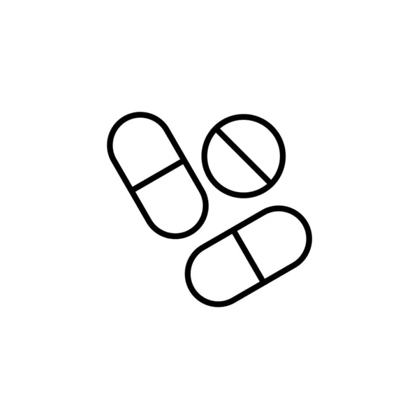 Pills Icon Web Mobile App Capsule Icon Drug Sign Symbol — Archivo Imágenes Vectoriales