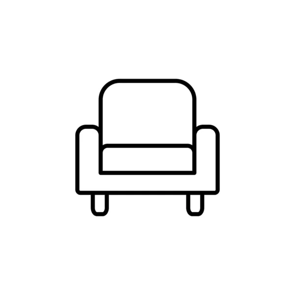 Значок Дивана Веб Мобильного Приложения Знак Дивана Символ Значок Мебели — стоковый вектор