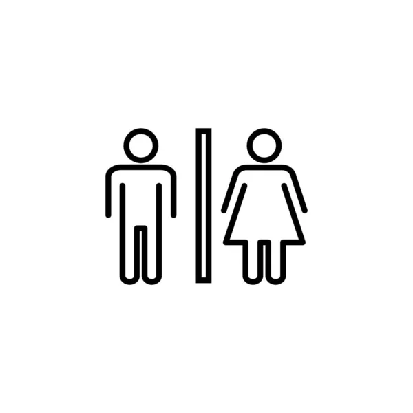Значок Туалета Веб Мобильного Приложения Девушки Мальчики Уборные Знак Символ — стоковый вектор