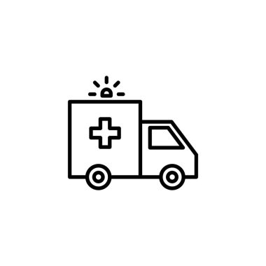 Ambulance icon vector for web and mobile app. ambulance truck sign and symbol. ambulance car