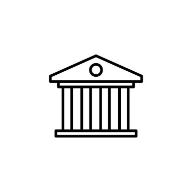 Bank icon for web and mobile app. Bank sign and symbol, museum, university