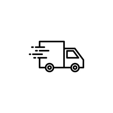 Delivery truck icon vector for web and mobile app. Delivery truck sign and symbol. Shipping fast delivery icon
