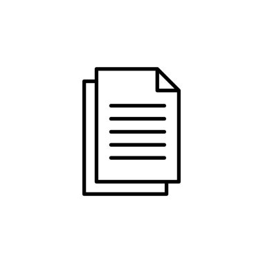 Document icon vector for web and mobile app. Paper sign and symbol. File Icon