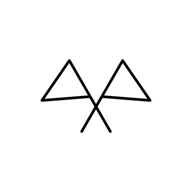 Flag icon vector for web and mobile app. Gps location pin map. Location marker symbol.