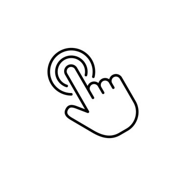 Hand click icon vector for web and mobile app. pointer sign and symbol. hand cursor icon