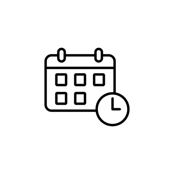 Calendar Icon Vector Web Mobile App Calender Sign Symbol Schedule — Stock Vector