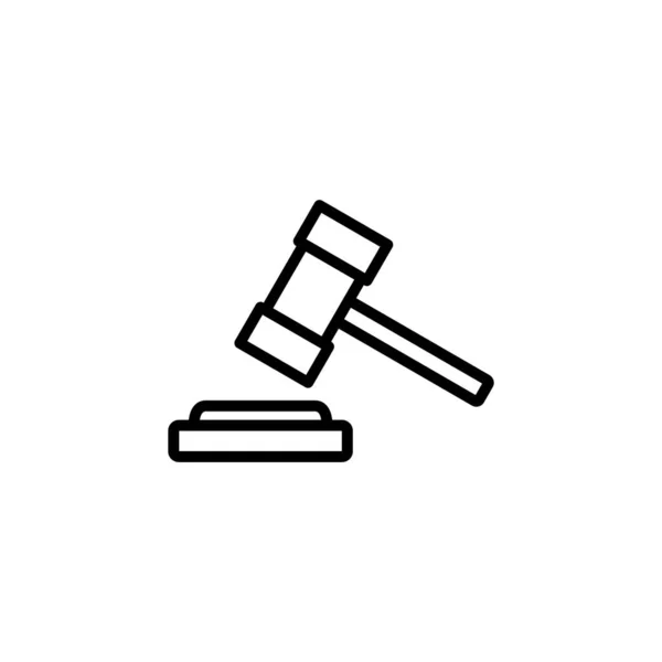 Gavel Icon Vector Web Mobile App Judge Gavel Sign Symbol — Vettoriale Stock