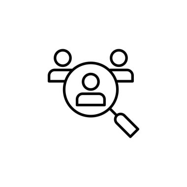 Hiring icon for web and mobile app. Search job vacancy sign and symbol. Human resources concept. Recruitment