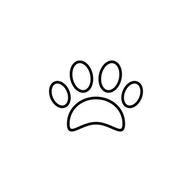 Paw icon for web and mobile app. paw print sign and symbol. dog or cat paw