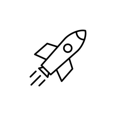 Rocket icon for web and mobile app. Startup sign and symbol. rocket launcher icon