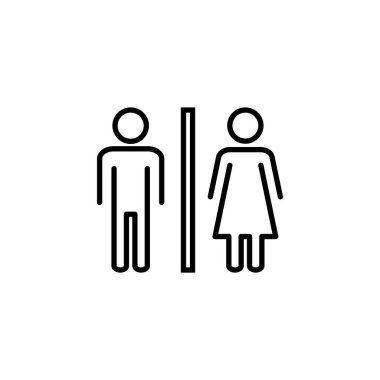 Toilet icon for web and mobile app. Girls and boys restrooms sign and symbol. bathroom sign. wc, lavatory