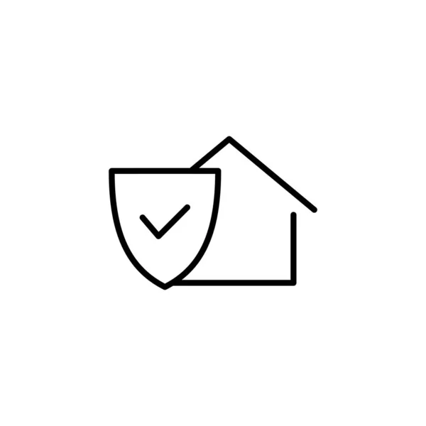 Home Insurance Icon Web Mobile App Home Protection Sign Symbol — Vector de stock