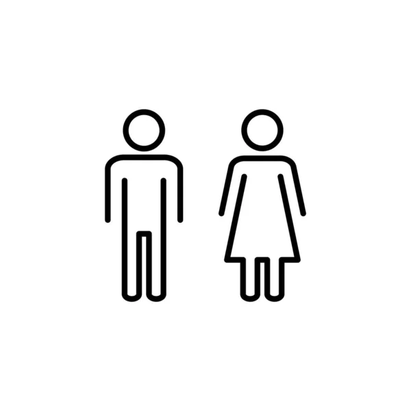 Man Woman Icon Web Mobile App Male Female Sign Symbol — Vetor de Stock