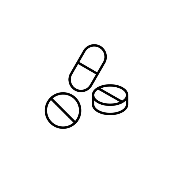 Значок Таблетки Веб Мобильного Приложения Иконка Капсулы Символ Наркотика — стоковый вектор