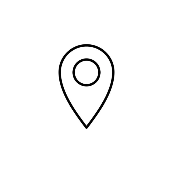 Pin Icon Web Mobile App Location Sign Symbol Destination Icon — Archivo Imágenes Vectoriales