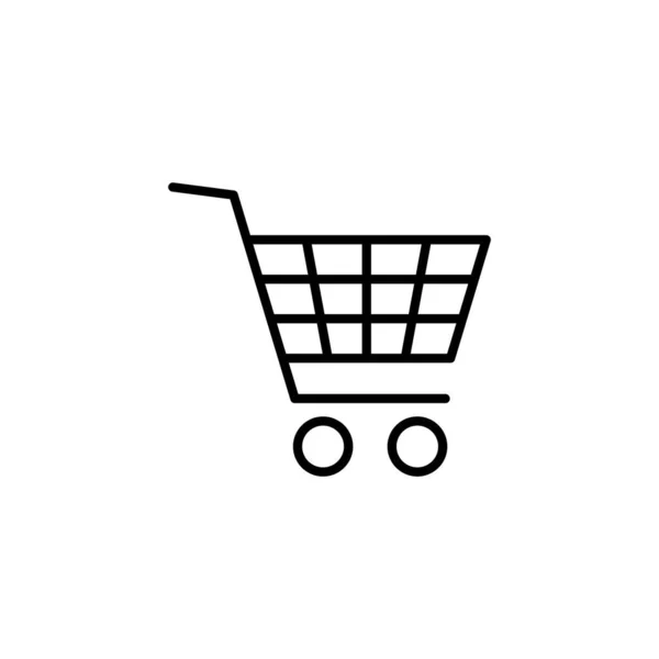 Shopping Icon Web Mobile App Shopping Cart Sign Symbol Trolley — Stock Vector