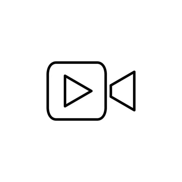 Video Icon Web Mobile App Video Camera Sign Symbol Movie — Stockvektor