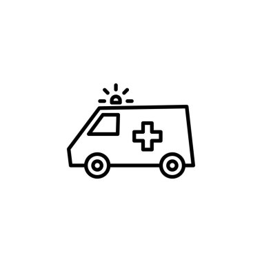 Ambulance icon vector for web and mobile app. ambulance truck sign and symbol. ambulance car