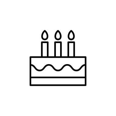 Cake icon vector for web and mobile app. Cake sign and symbol. Birthday cake icon