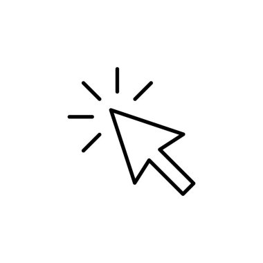 Click icon vector for web and mobile app. pointer arrow sign and symbol. cursor icon