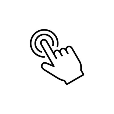 Hand click icon vector for web and mobile app. pointer sign and symbol. hand cursor icon