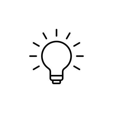 Lamp icon for web and mobile app. Light bulb sign and symbol. idea symbol.