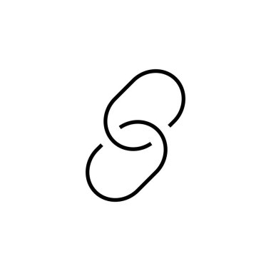 Link icon for web and mobile app. Hyperlink chain sign and symbol