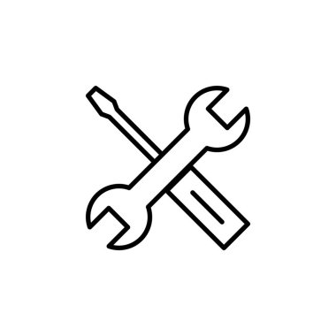 Repair tools icon for web and mobile app. tool sign and symbol. setting icon. Wrench and screwdriver. Service