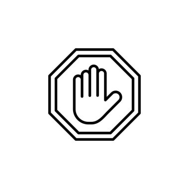 Stop icon for web and mobile app. stop road sign. hand stop sign and symbol. Do not enter stop red sign with hand