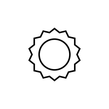 Sun icon for web and mobile app. Brightness sign and symbol.