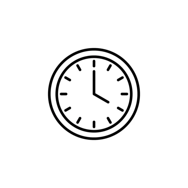 Clock Icon Vector Web Mobile App Time Sign Symbol Watch — Archivo Imágenes Vectoriales