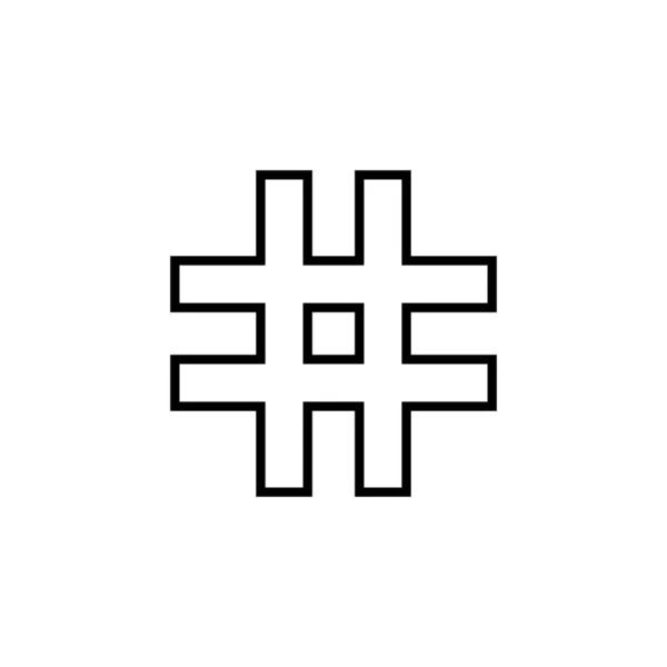 Hashtag Icon Vector Web Mobile App Hashtag Sign Symbol — 图库矢量图片