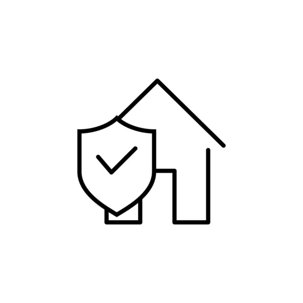 Home Insurance Icon Web Mobile App Home Protection Sign Symbol — ストックベクタ