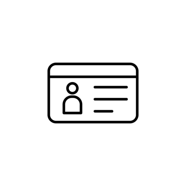 License Icon Web Mobile App Card Icon Driver License Staff — Stok Vektör
